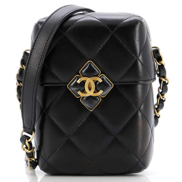 Chanel Diamond Lock Cc Phone Holder #183170C26B - Picture 1 of 9